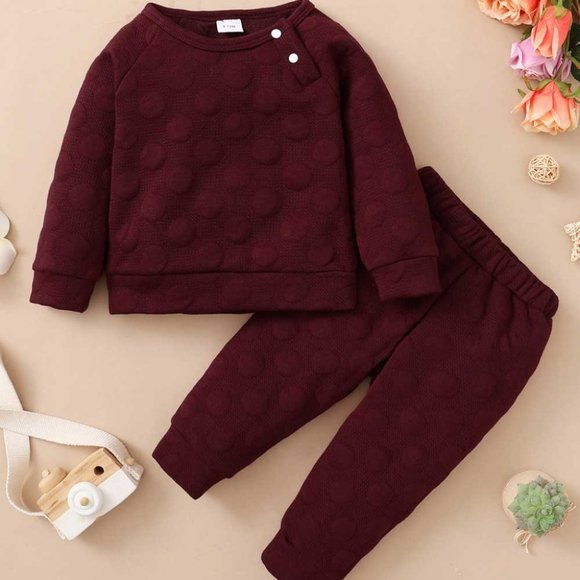 BABY BOY POPCORN TOP AND JOGGERS SET - Picture 1 of 6